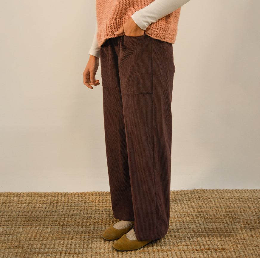 KIT COSTURA PANTALÓN CLARA PANA BERENJENA