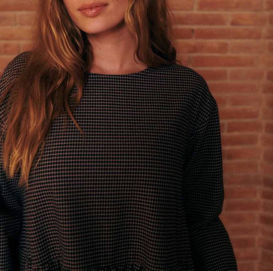 SEWING KIT TESSA DRESS BLACK STRIPED