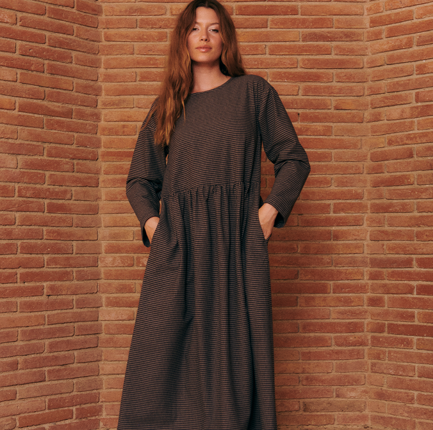 SEWING KIT TESSA DRESS BLACK STRIPED