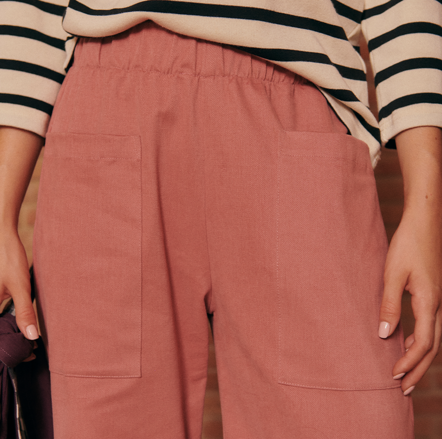 KIT DA CUCITO PANTALONI CLARA ROSA