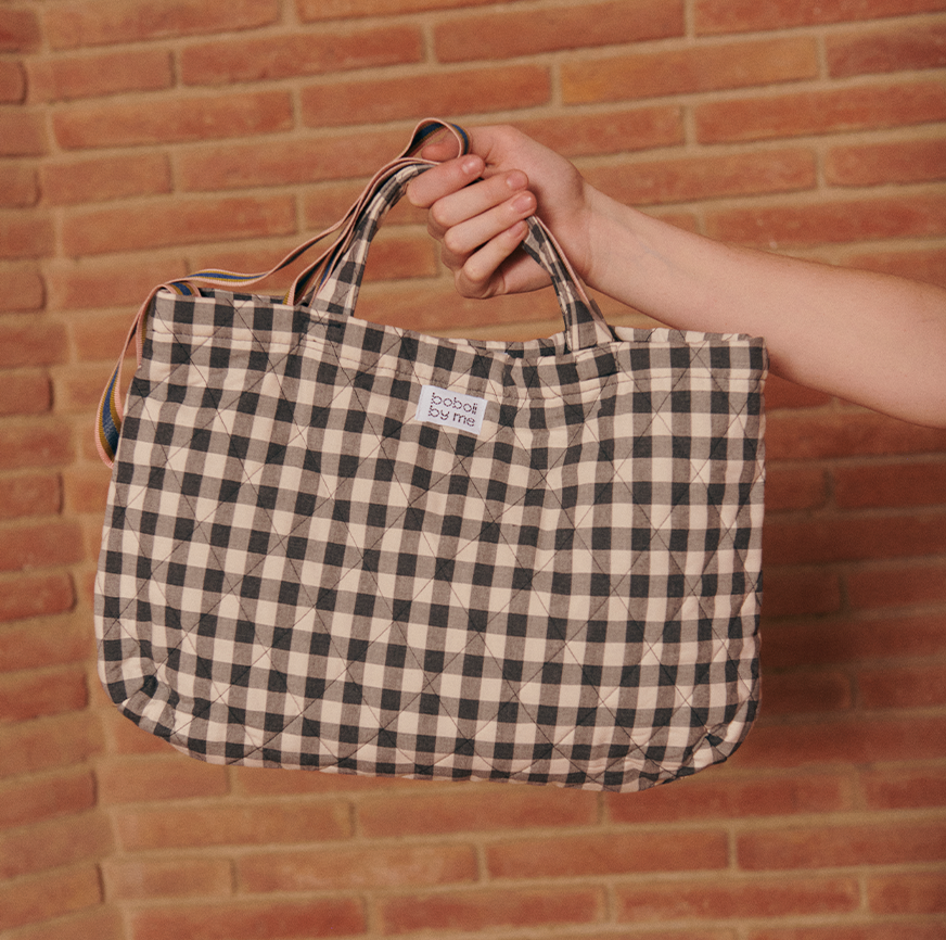 KIT DE COUTURE SAC MATELASSÉ EIRA MOTIF À CARREAUX ANTHRACITE