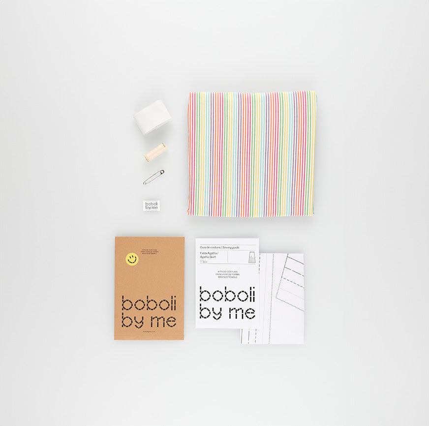 AGATHA MULTICOLOR STRIPED MIDI SKIRT SEWING KIT