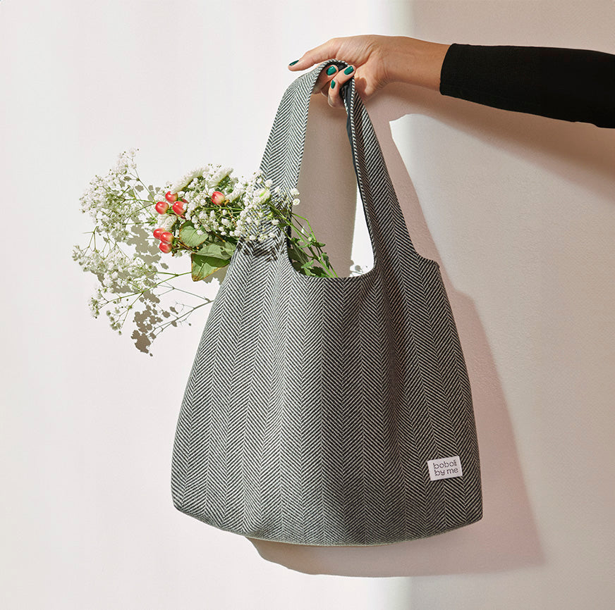 SEWING KIT ALICIA BAG GRAY HERRINGBONE