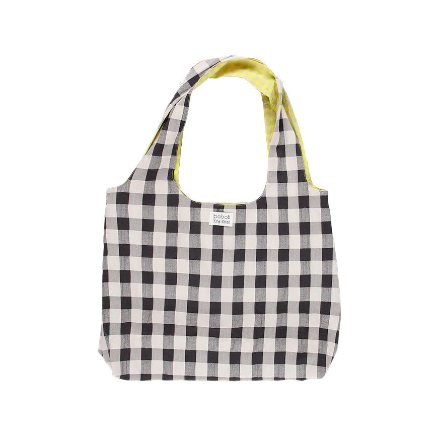 SEWING KIT ALICIA BAG BLACK AND FLUORESCENT CHECKERED