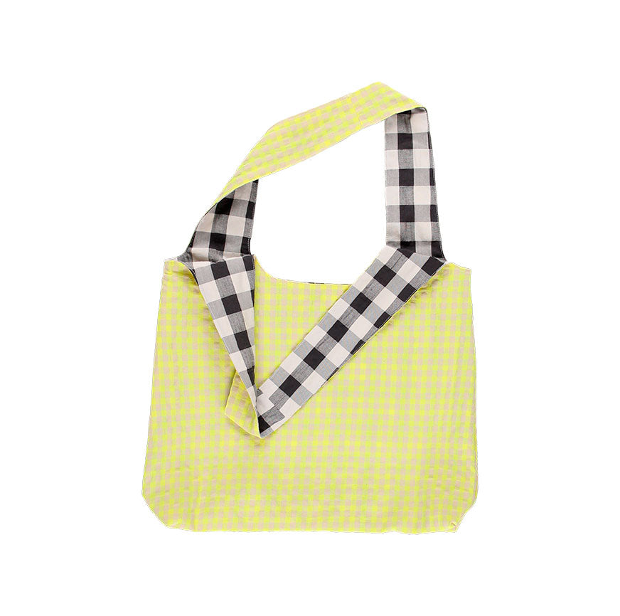 SEWING KIT ALICIA BAG BLACK AND FLUORESCENT CHECKERED