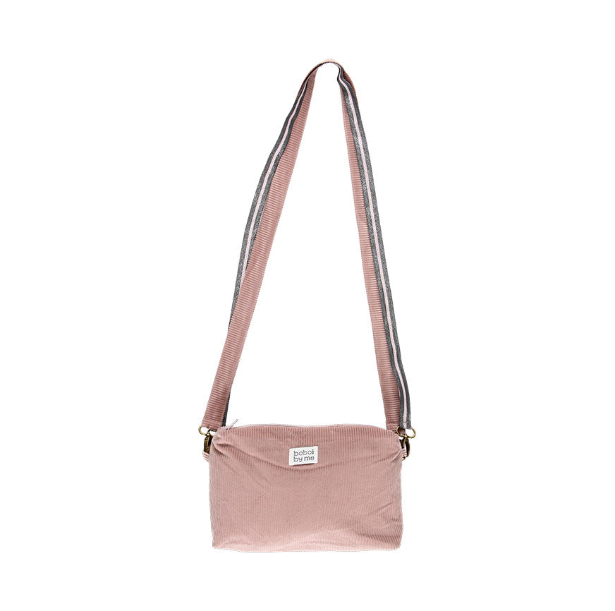 KIT DA CUCITO ANNIE BORSA IN VELLUTO A COSTE ROSA PALLIDO