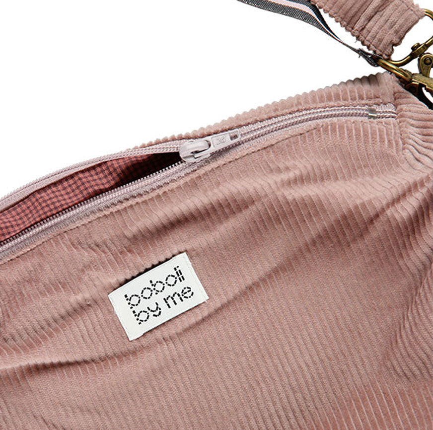 KIT DA CUCITO ANNIE BORSA IN VELLUTO A COSTE ROSA PALLIDO