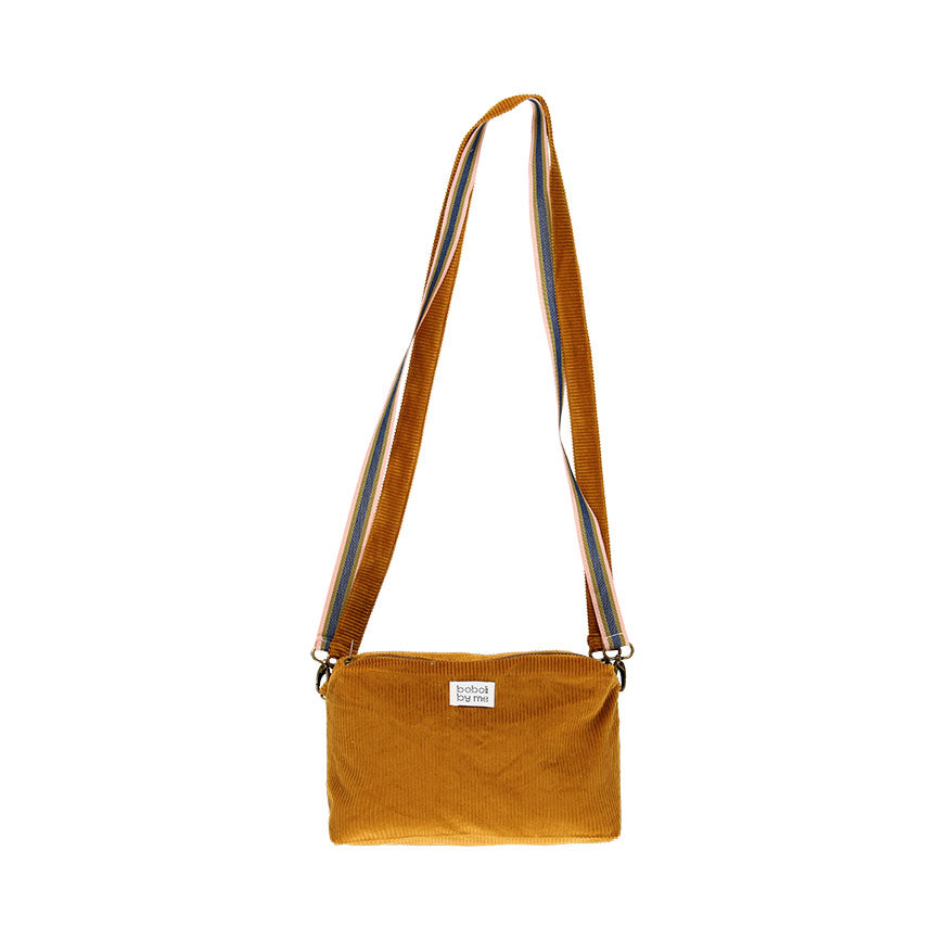 KIT PER CUCIRE LA BORSA ANNIE IN VELLUTO A COSTE SENAPE