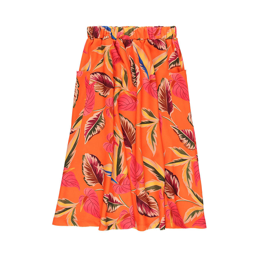 AURORA ORANGE FLOWER MIDI SKIRT SEWING KIT