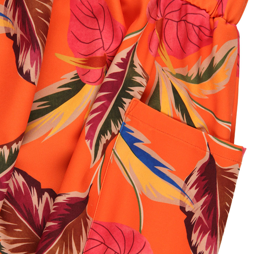 AURORA ORANGE FLOWER MIDI SKIRT SEWING KIT