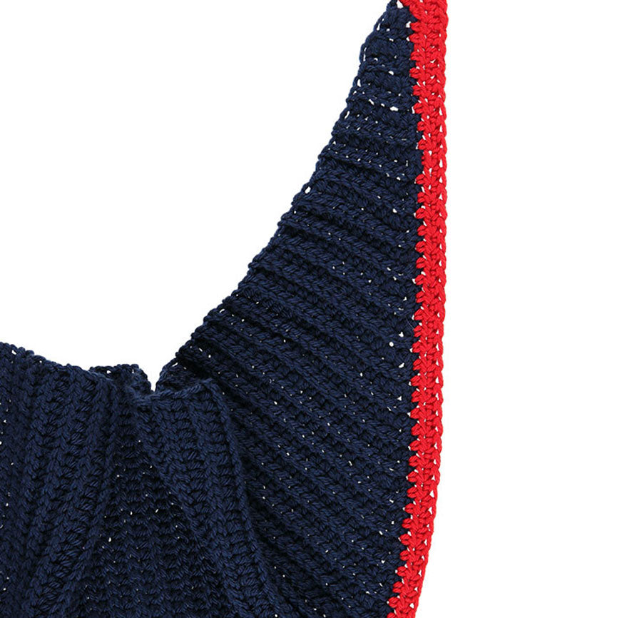 KIT POUR ÉCHARPE AU CROCHET AVA BLEU MARINE