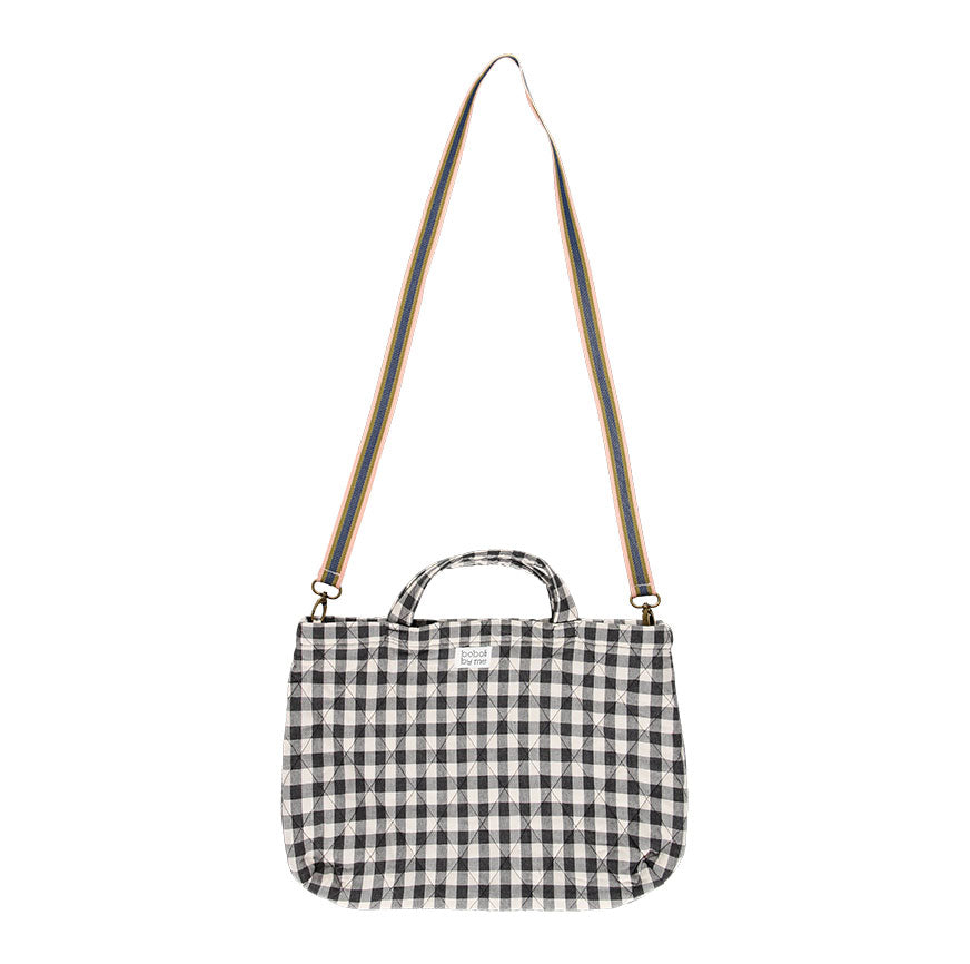 KIT DE COUTURE SAC MATELASSÉ EIRA MOTIF À CARREAUX ANTHRACITE