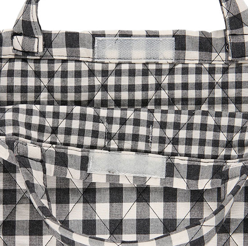 KIT DE COUTURE SAC MATELASSÉ EIRA MOTIF À CARREAUX ANTHRACITE