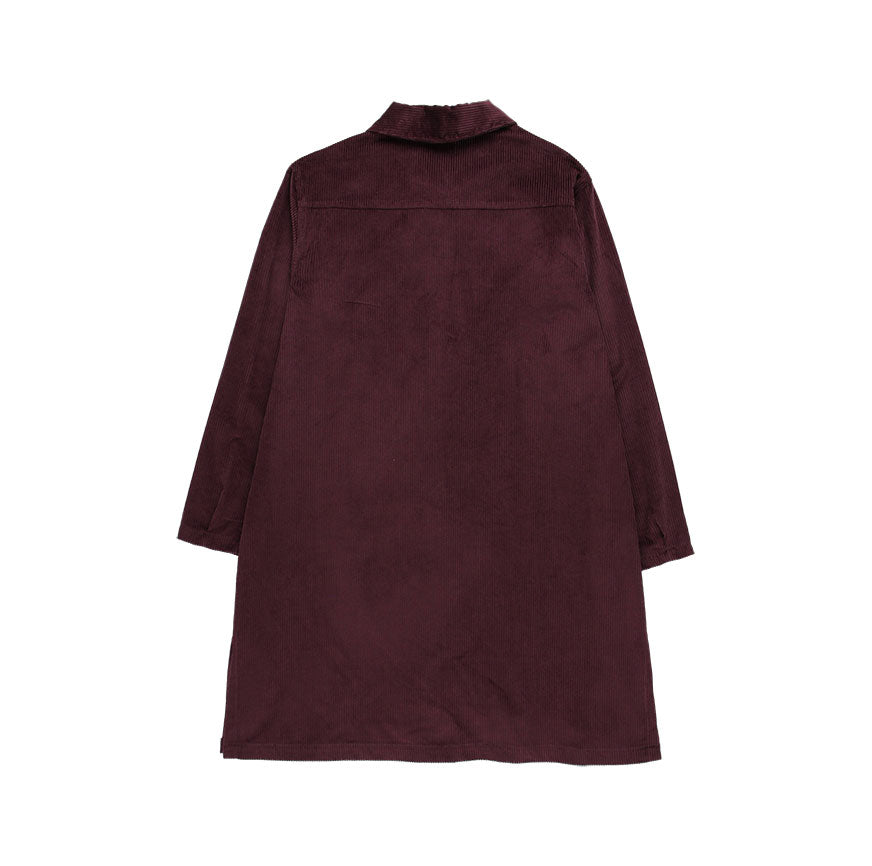 KIT CUCITO VESTITO ELLA IN VELLUTO A COSTE MELANZANA