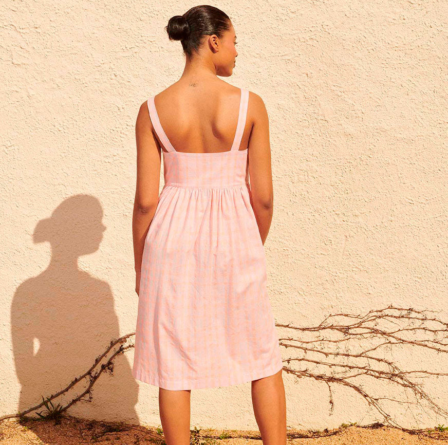 KIT DE COUTURE ROBE MIDI À BRETELLES ROSE ELSA