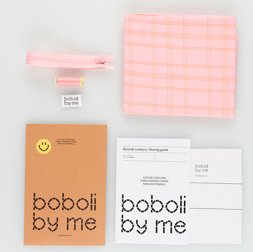 KIT DE COUTURE ROBE MIDI À BRETELLES ROSE ELSA