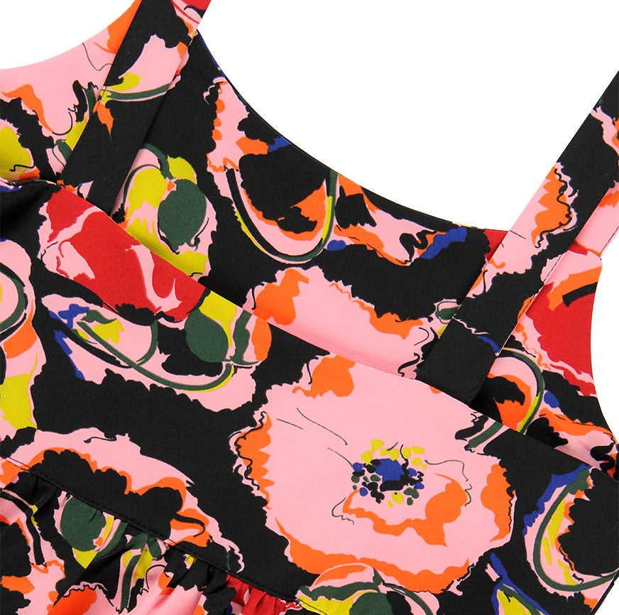 SEWING KIT MIDI STRAP DRESS ELSA FLOWERS