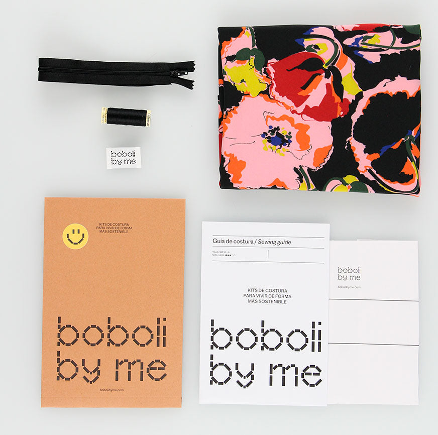 SEWING KIT MIDI STRAP DRESS ELSA FLOWERS