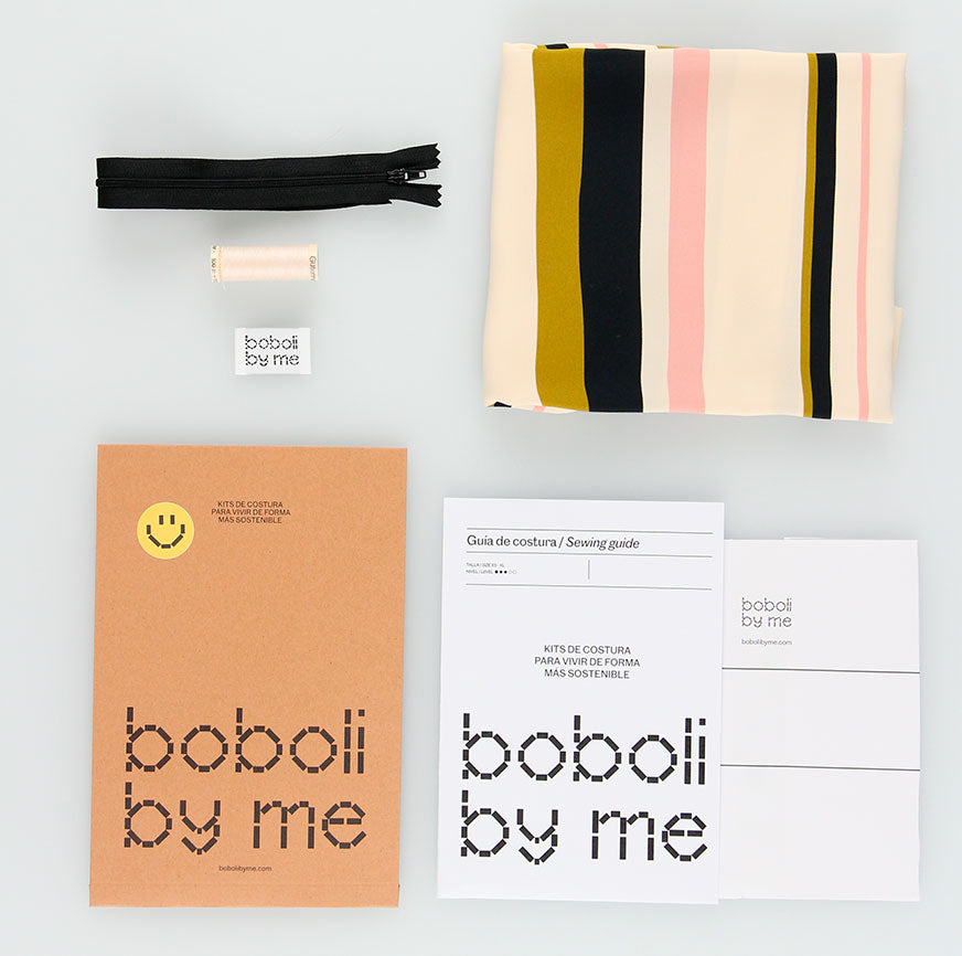 KIT COSTURA VESTIDO TIRANTES MIDI ELSA RAYAS