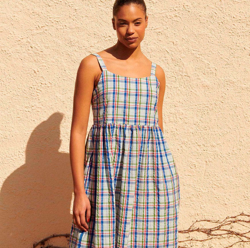 SEWING KIT MIDI STRAP DRESS ELSA MULTICOLOR