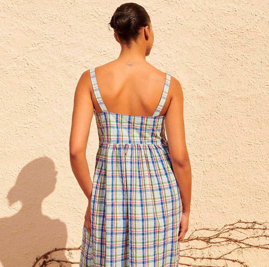 SEWING KIT MIDI STRAP DRESS ELSA MULTICOLOR