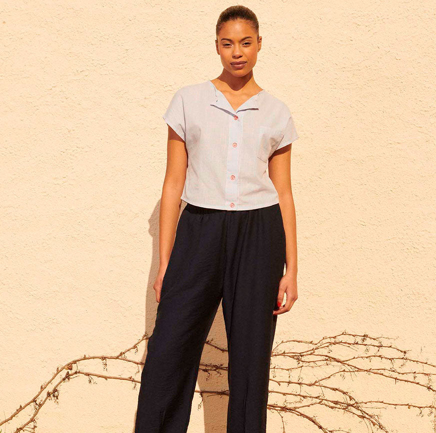 KIT DE COUTURE DE PANTALON ELVIRA BLEU MARINE