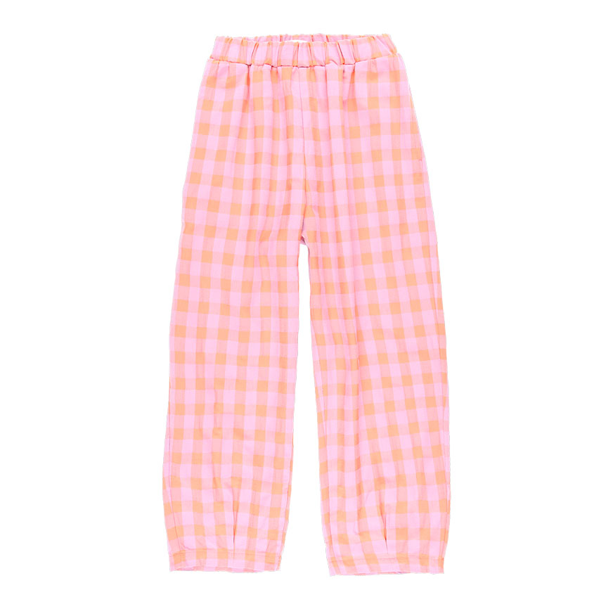 KIT DE COUTURE PANTALON ELVIRA À CARREAUX ROSE ET MAUVE