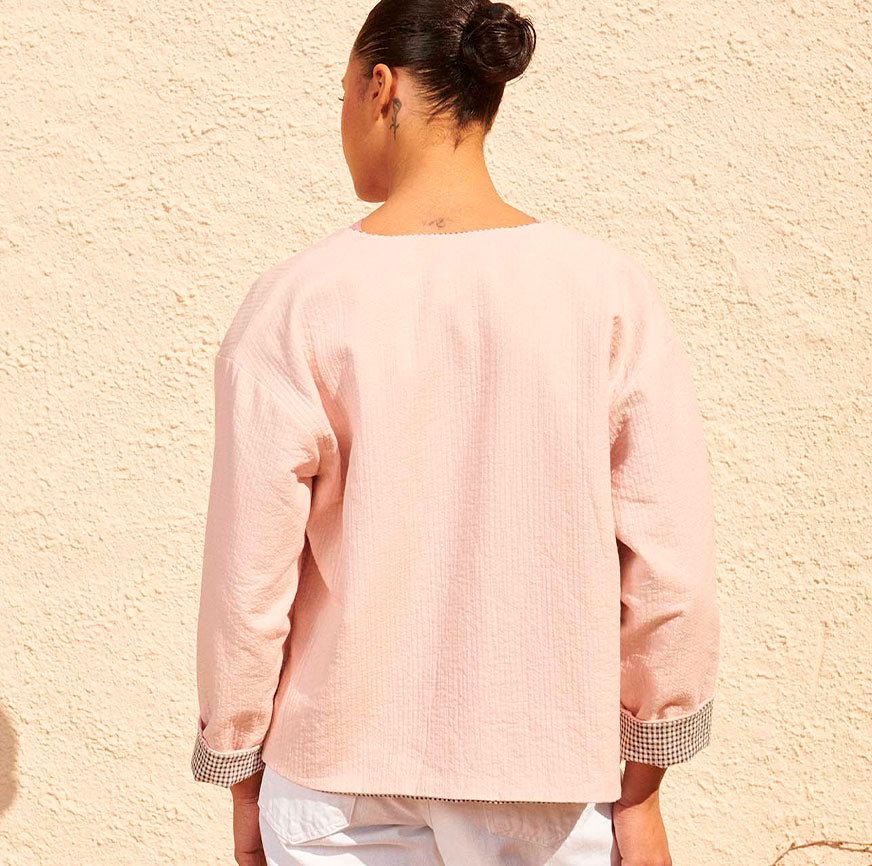KIT COSTURA CHAQUETA CORTA EMILY ROSA PALO