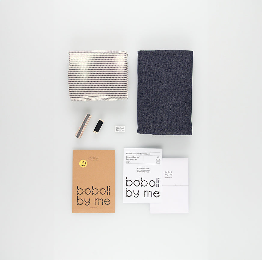 KIT DE COUTURE TABLIER FERRAN DENIM FONCÉ