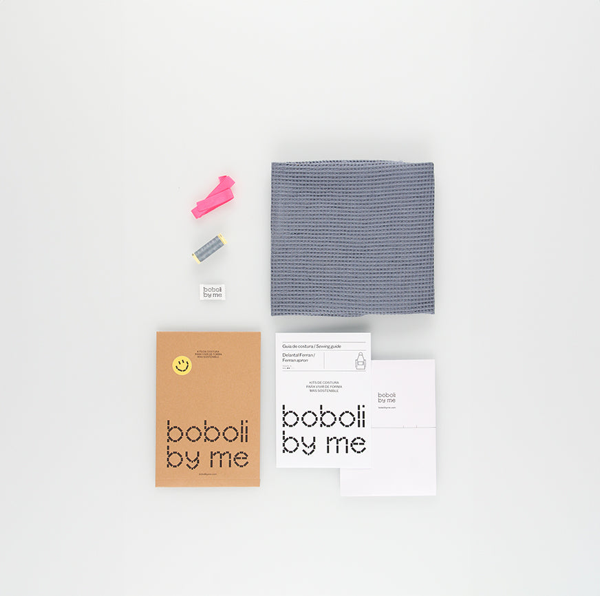 KIT COSTURA DELANTAL FERRAN GRIS AZULADO