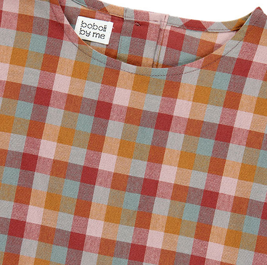 KIT DI CUCITO BLUSA GALA A QUADRI MULTICOLORE