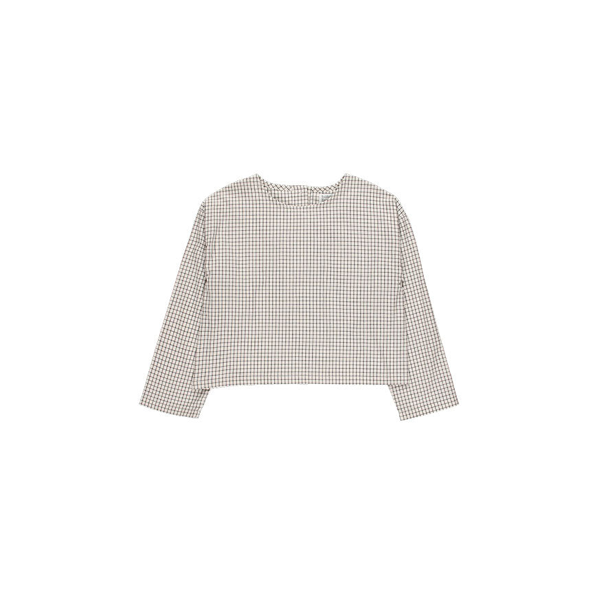 KIT COSTURA BLUSA GALA CRUDO CUADROS FINOS