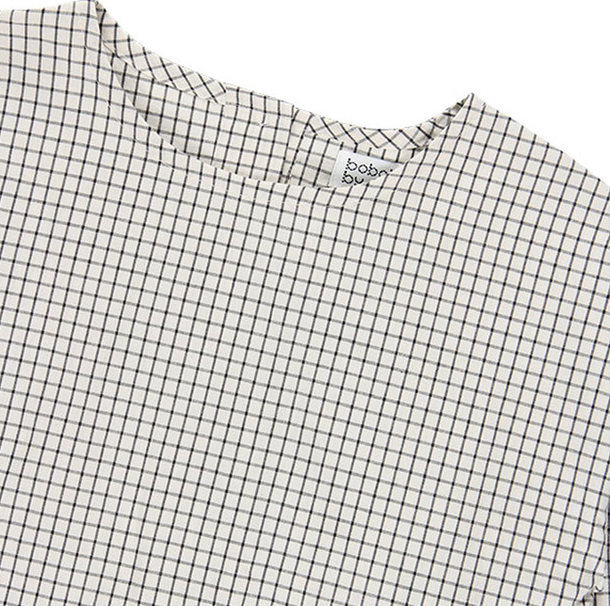 KIT DE COUTURE BLOUSE DE GALA ÉCRU À CARREAUX FINS