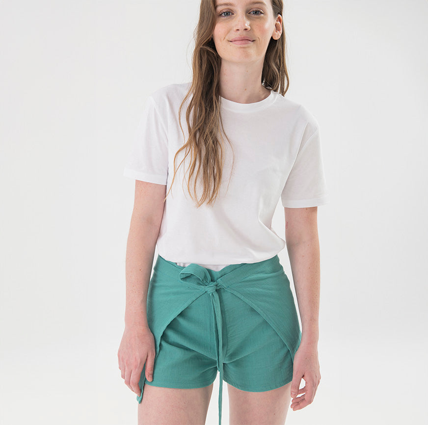 KIT COSTURA SHORT GRACE AGUA TURQUESA