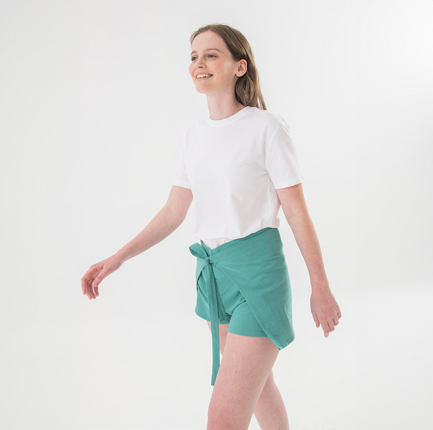 KIT COSTURA SHORT GRACE AGUA TURQUESA