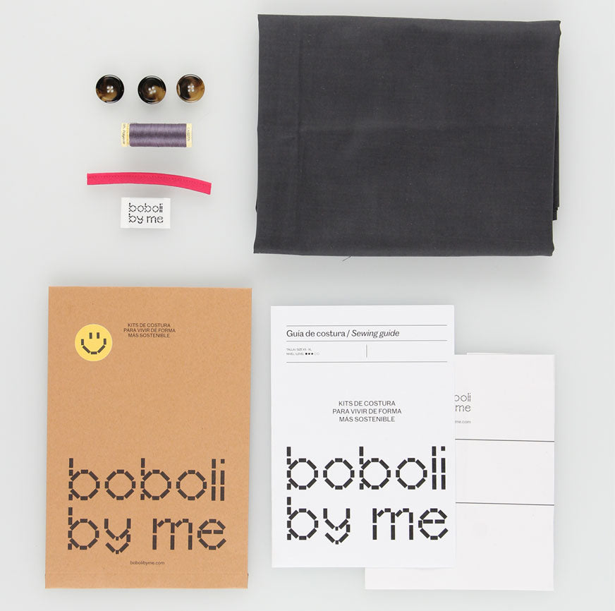 SEWING KIT WORKER JACKET IRIS CHARCOAL GRAY