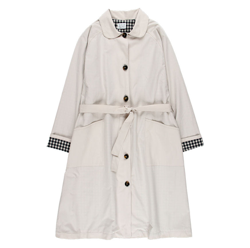KIT DA CUCITO TRENCH JACKIE NERO VICHY BEIGE