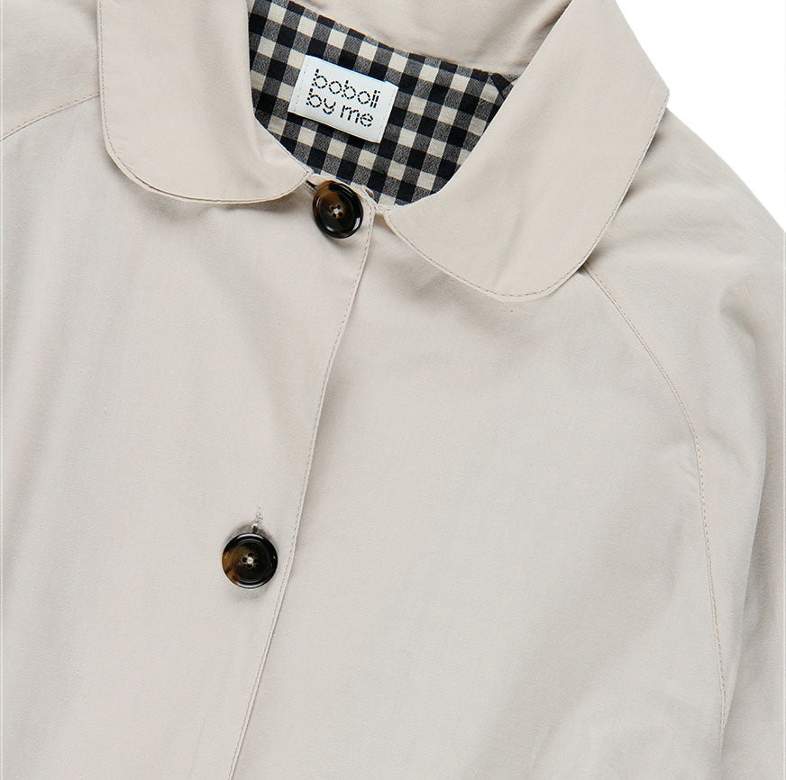 KIT DA CUCITO TRENCH JACKIE NERO VICHY BEIGE