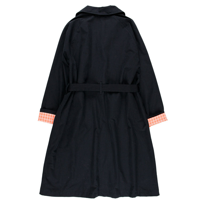 KIT COUTURE TRENCH JACKIE BLEU MARINE ET ORANGE FLUO