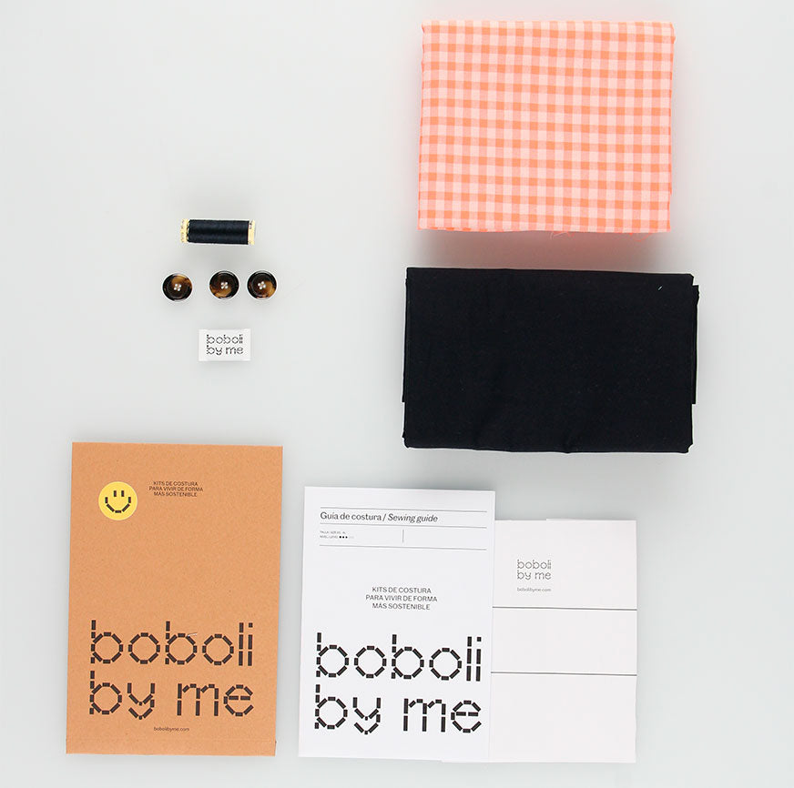 KIT COUTURE TRENCH JACKIE BLEU MARINE ET ORANGE FLUO