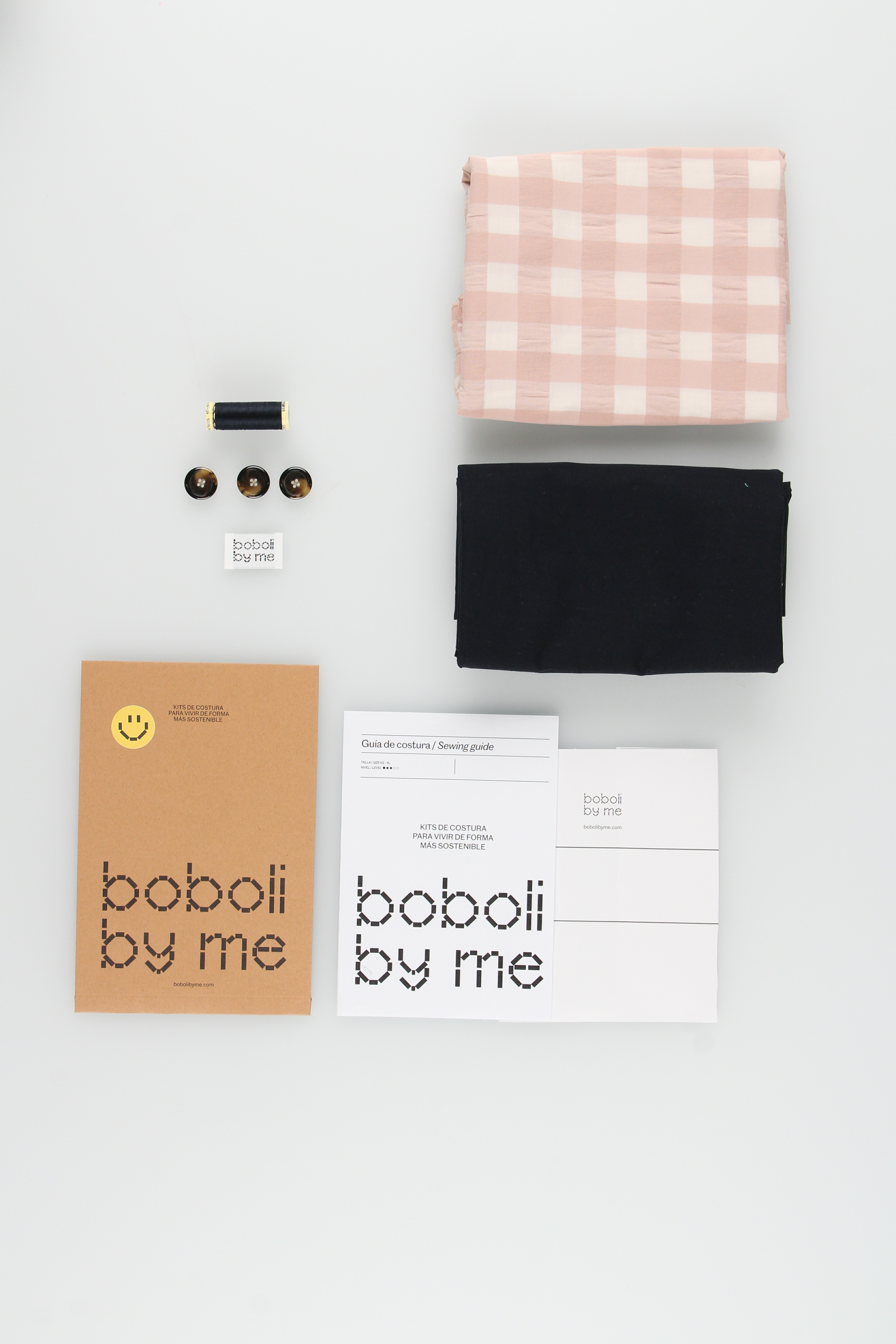 KIT DE COUTURE TRENCH JACKIE BLEU MARINE ET ROSE