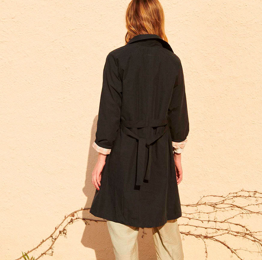 KIT DE COUTURE TRENCH JACKIE BLEU MARINE ET ROSE