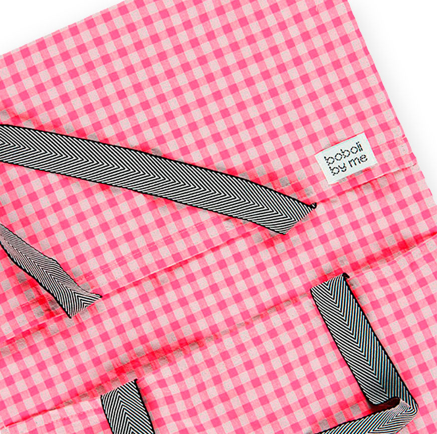 KIT CUCITO PORTATORTE JAMIE VICHY ROSA FLUO