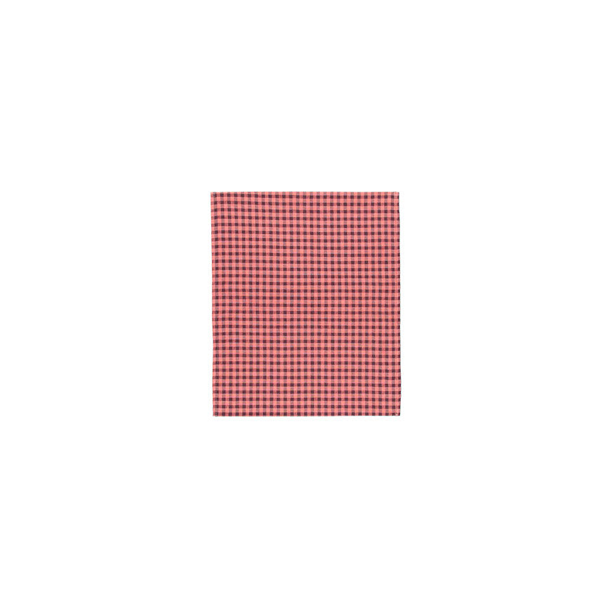 JAMIE PINK AND GRAY CHECKED CAKE CARRYING SEWING KIT