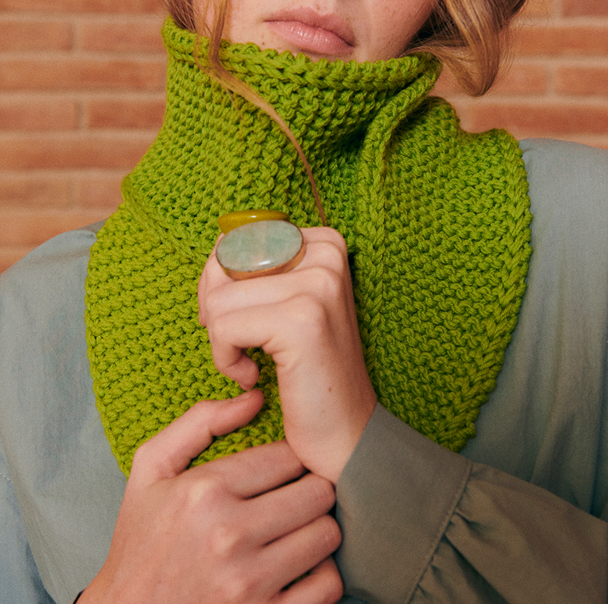 KIT POUR TRICOTER LE FOULARD EILA VERT