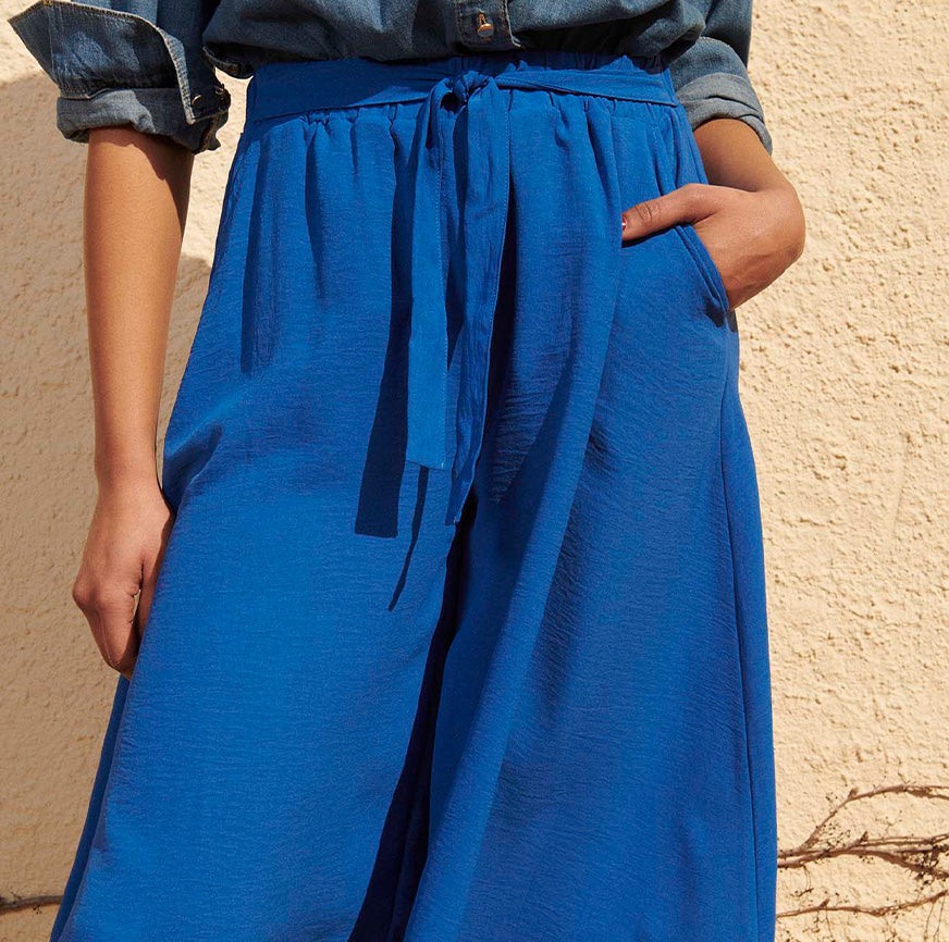 KIT DA CUCIRE PER PANTALONI LINA BLU