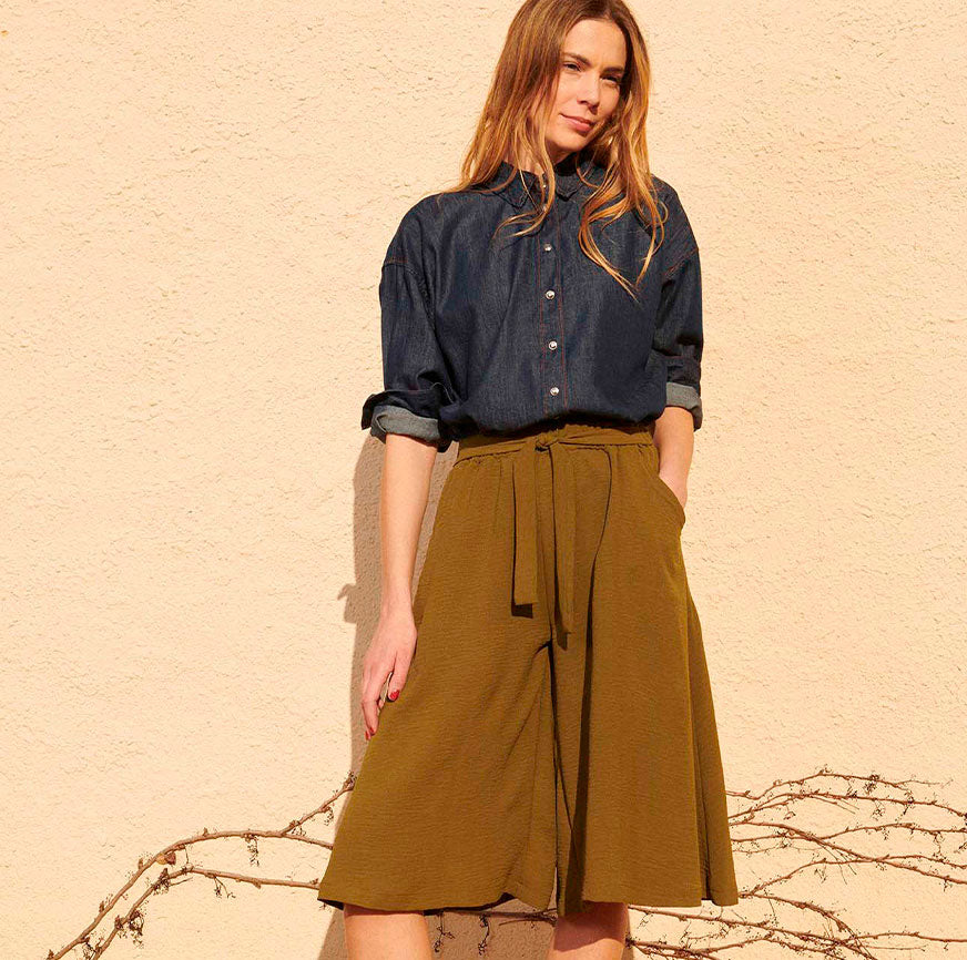 KHAKI LINEN PANTS SEWING KIT