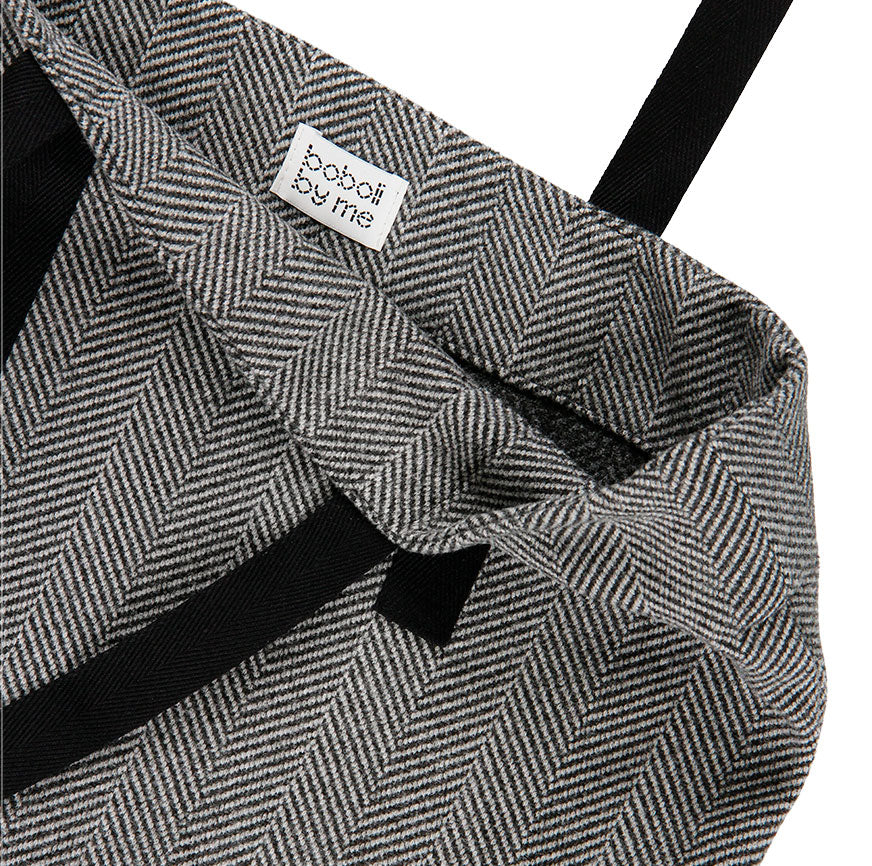 KIT CUCITO BORSA TOTE LOLA GRIGIA CON FIOCCO DI PESCE