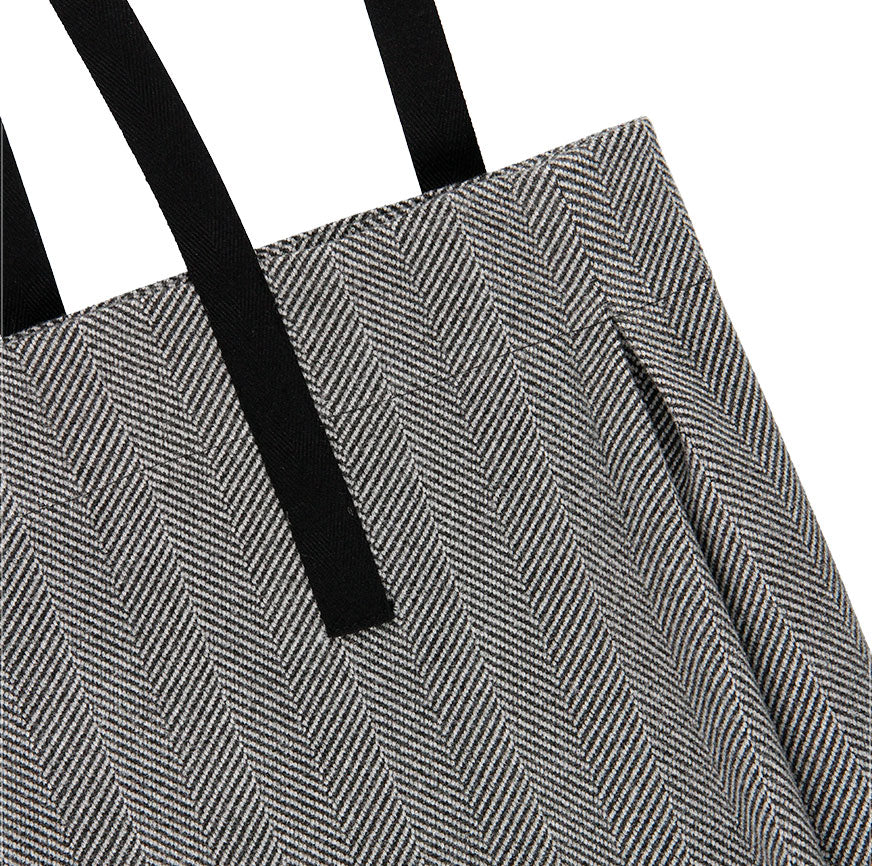 KIT CUCITO BORSA TOTE LOLA GRIGIA CON FIOCCO DI PESCE
