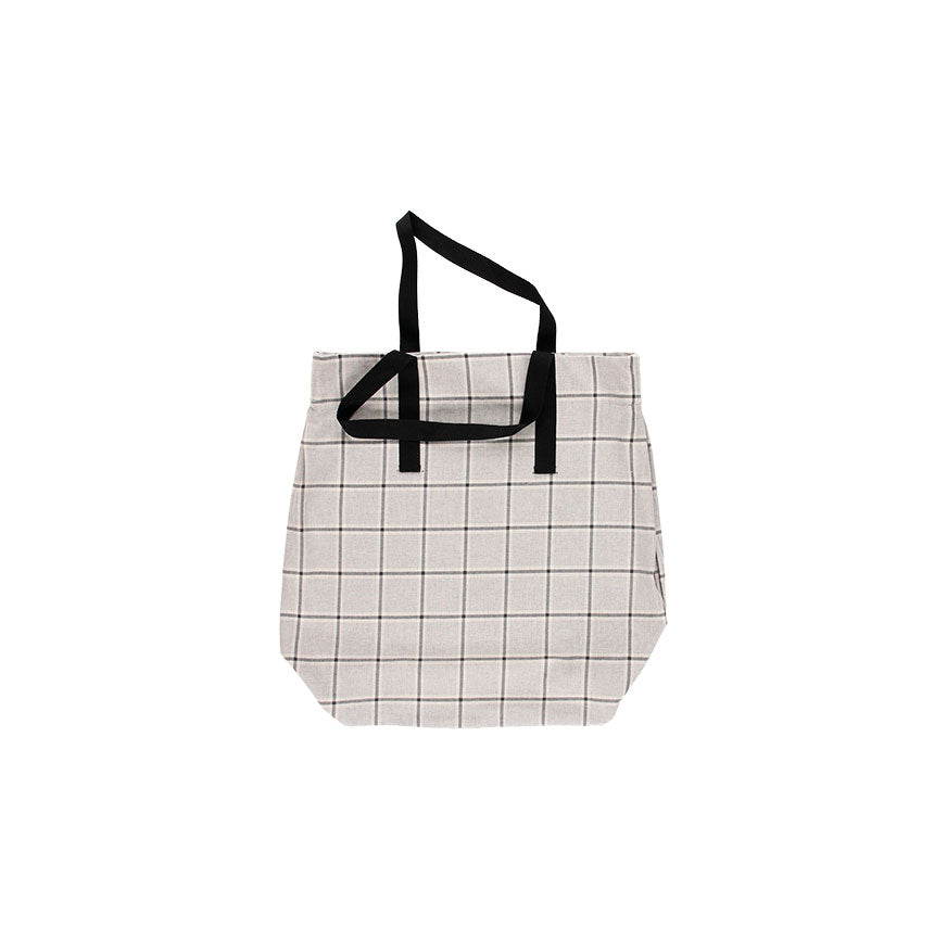 SEWING KIT TOTE BAG LOLA LIGHT GRAY LINES